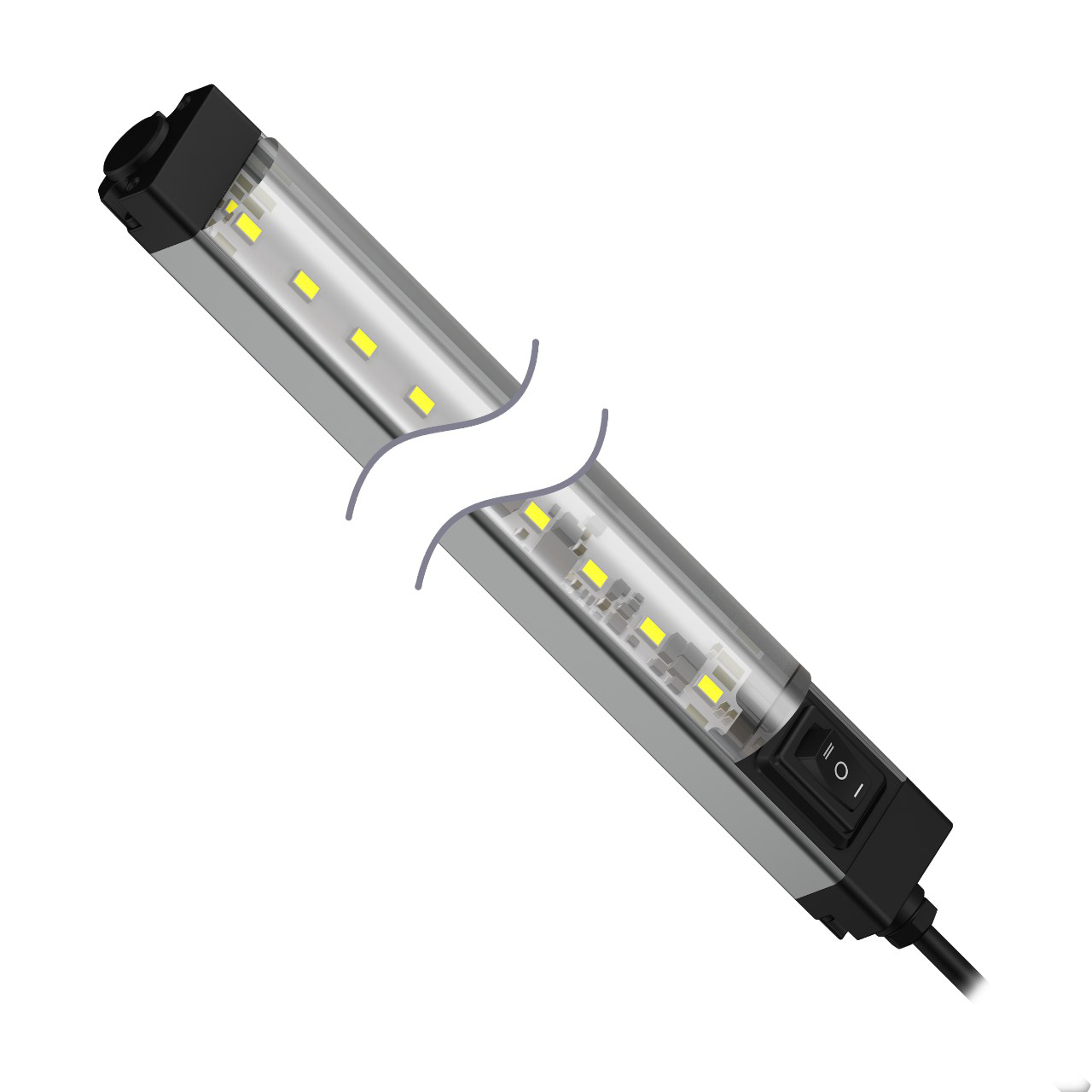 Banner Engineering LED Machine Light; Rectangular; 598 x 28 x 21mm; White Light; 12-30VDC; IP50; M12 Quick Disconnect
